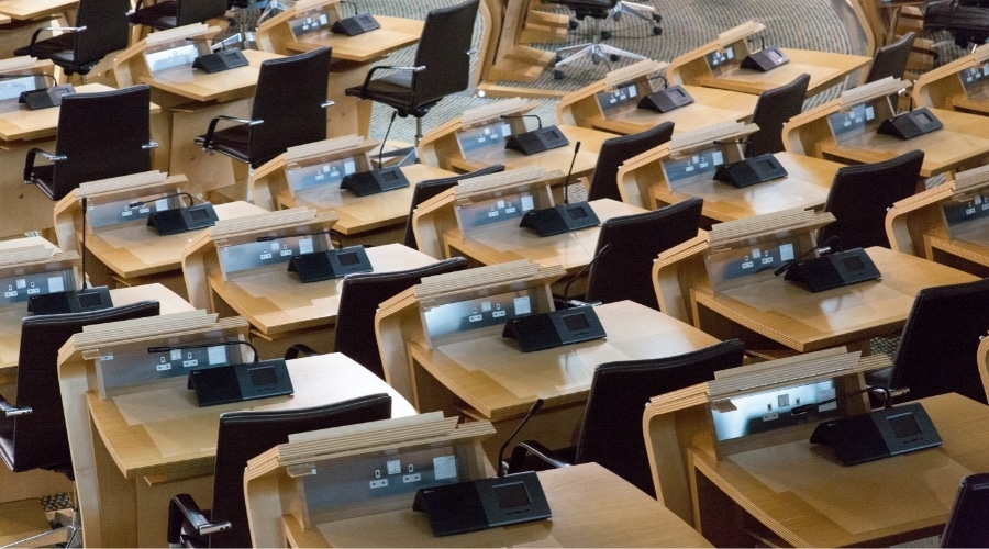 Inside the Scottish parliament