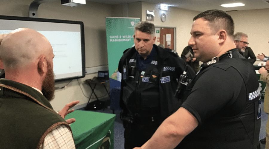 BASC staff speaking to police officers