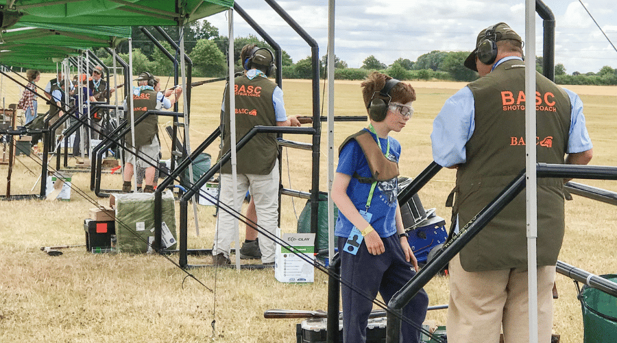 Students being taught by coaches