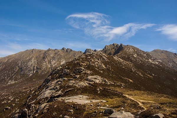 A landscape of mountains on the Ilse of Arran