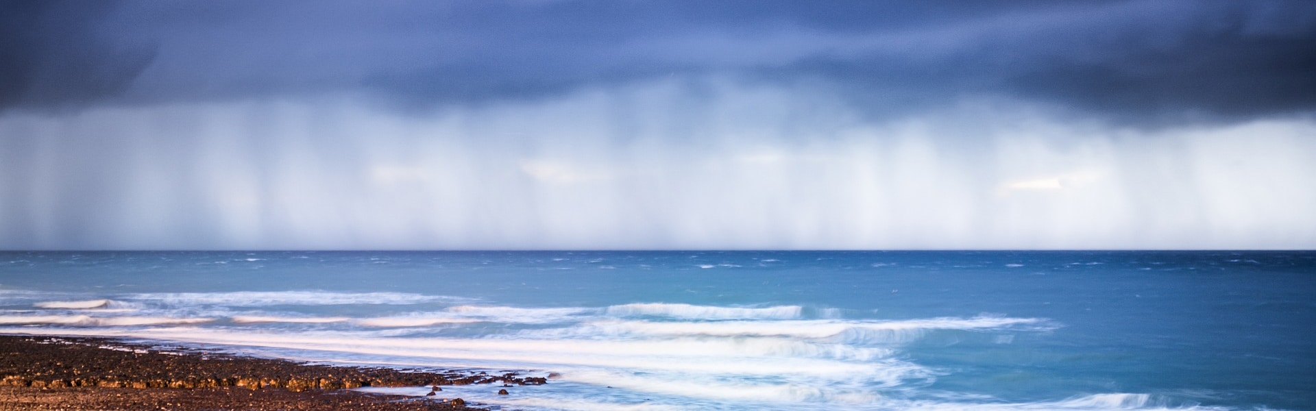 Rainclouds over the sea