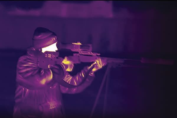 thermal image with rifle