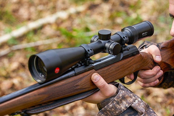 Leica scope on a rifle