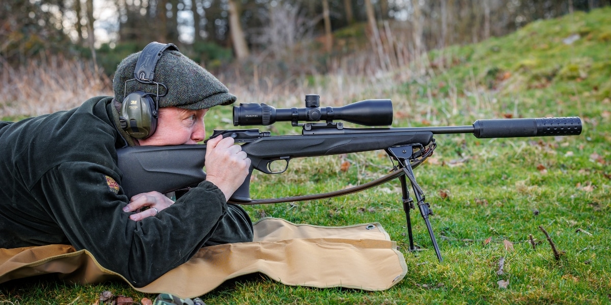 Shooting a rifle prone