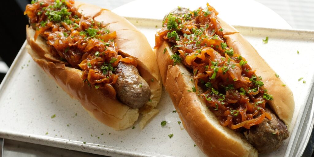 Wild venison is a great replacement for any farmed meats. Here it's used in hot dogs