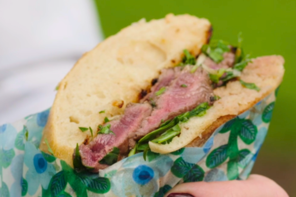 venison steak sandwich