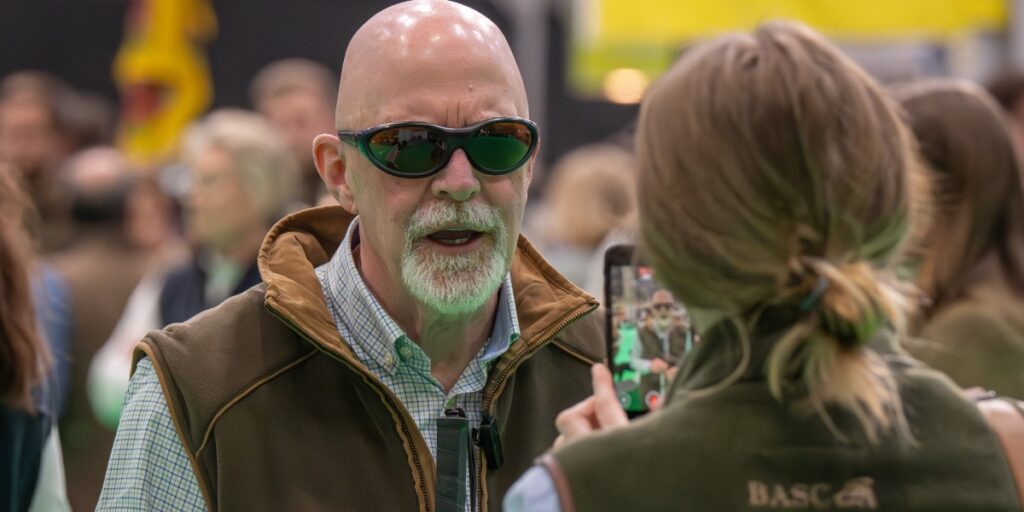 Brian Little being interviewed by BASC at Crufts