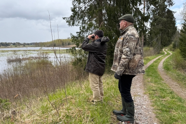 James Green looking at SOTKA wetlands