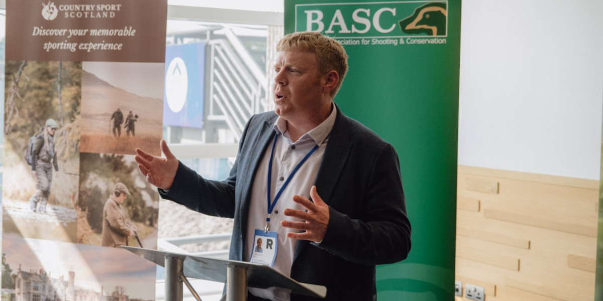 Tim Eagle MSP speaking at conference