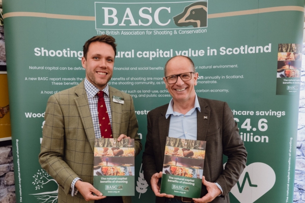 Peter Clark with Jim Fairlie launching natural capital report