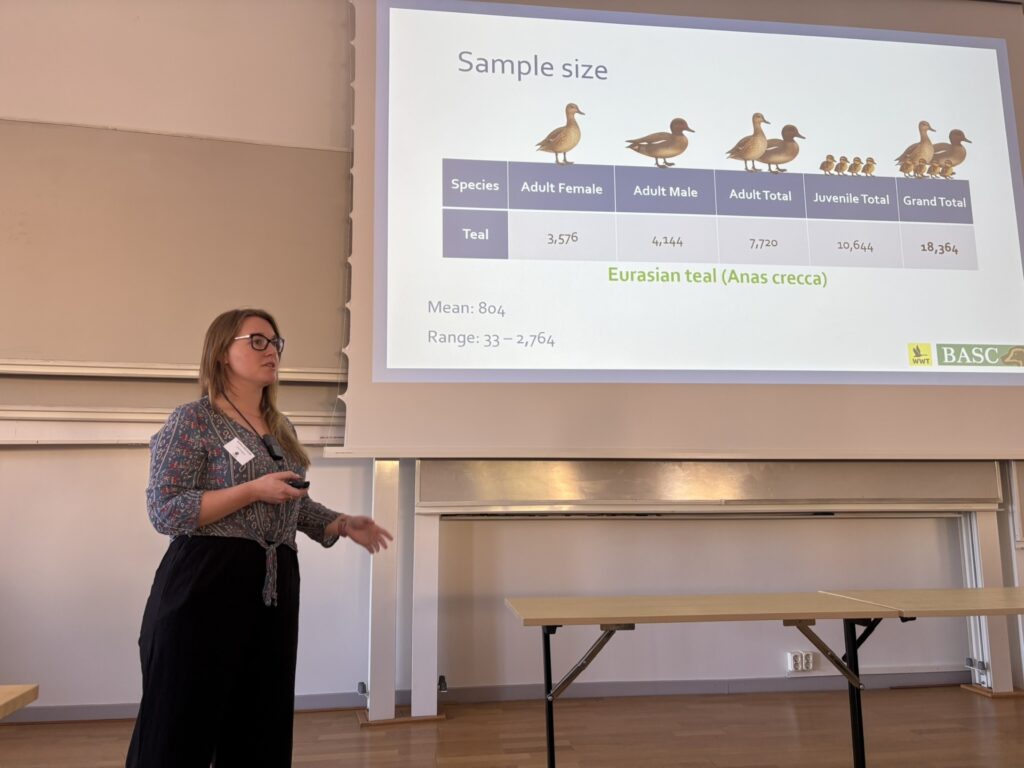Heather at the duck conference
