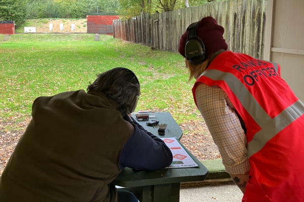 Bisley women in shooting rifle