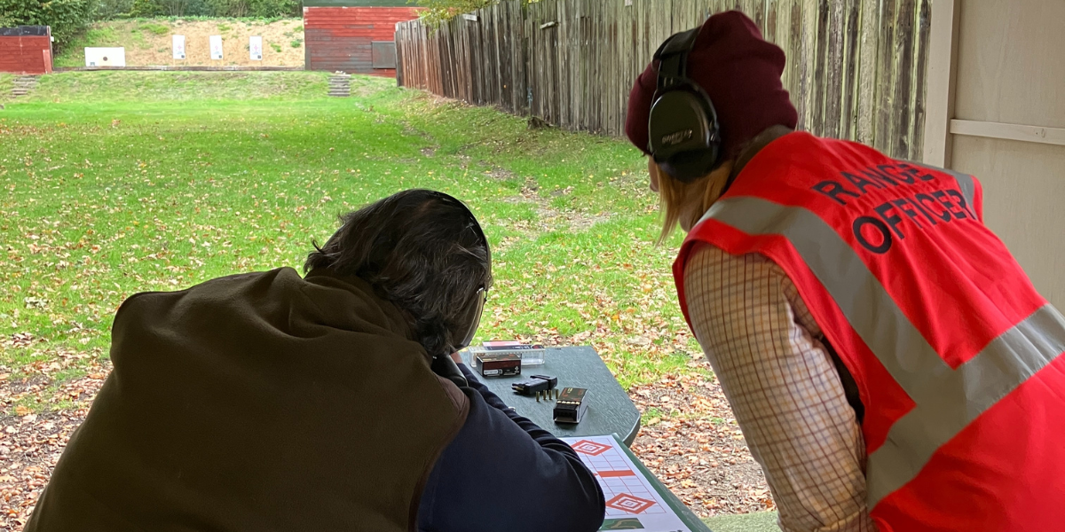 Bisley women in shooting rifle