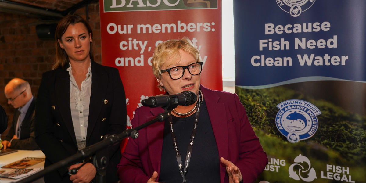 Dame Angela Eagle speaking at BASC reception
