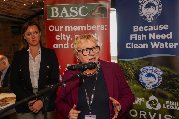 Dame Angela Eagle speaking at BASC reception