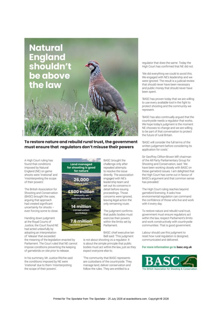 BASC in the Spectator